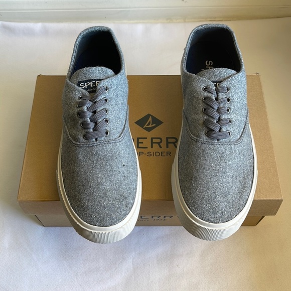 Sperry Other - Sperry Mens Captain CVO Wool Grey Sneakers Size 8.5M. Brand New With box.